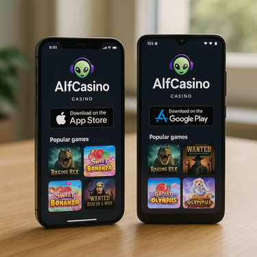 Alfcasino - Mobile Apps Screenshot - iOS and Android Access
