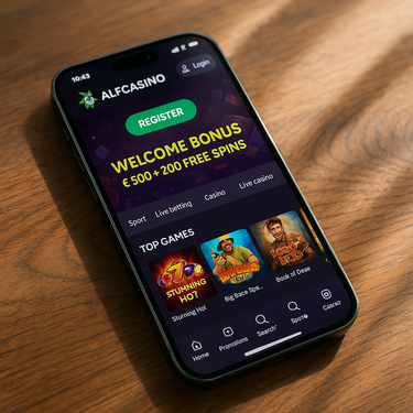 Alfcasino - Mobile Platform Screenshot - Responsive Gaming Experience